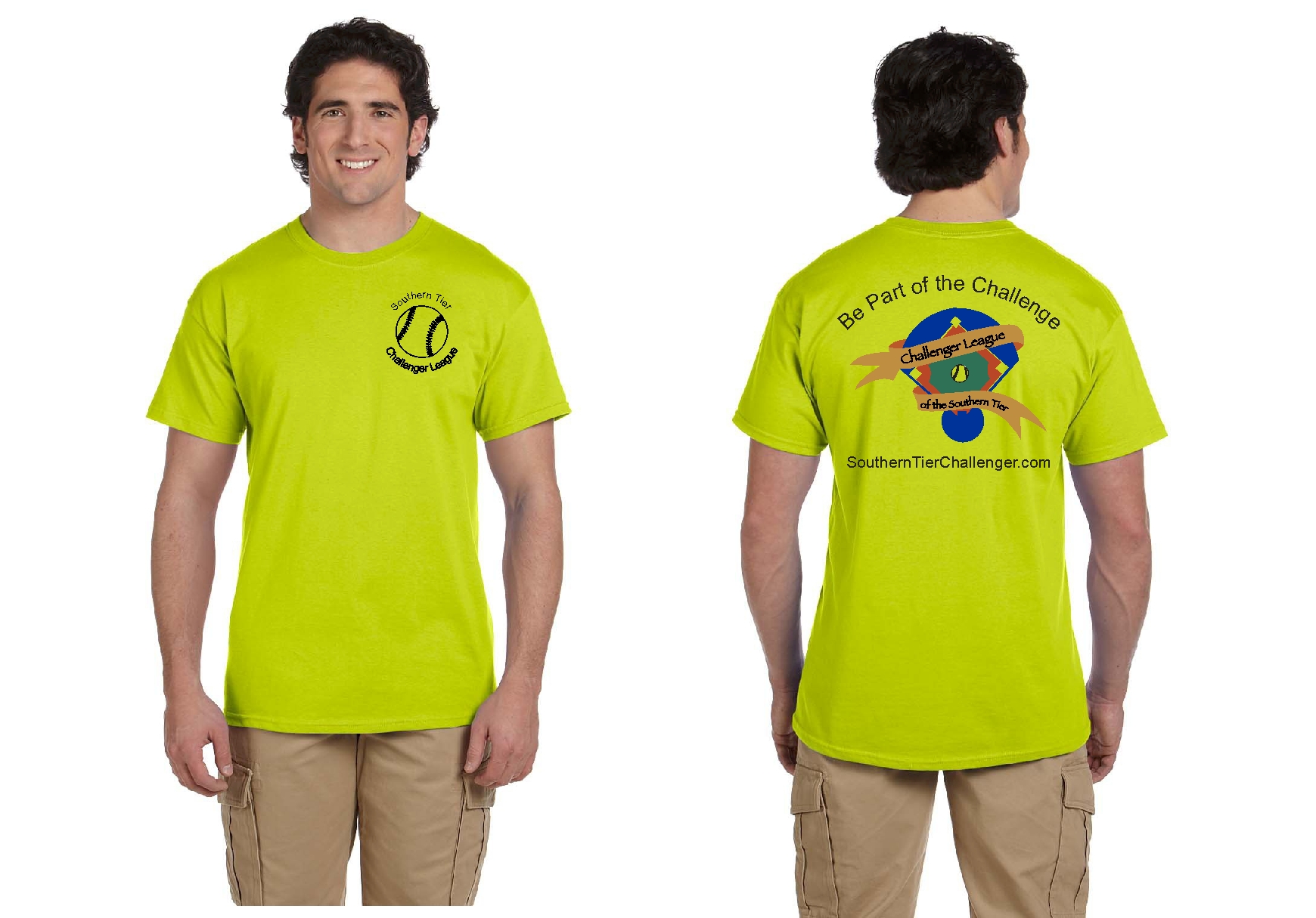 Challenger League Safety Yellow Short sleeve Shirt
